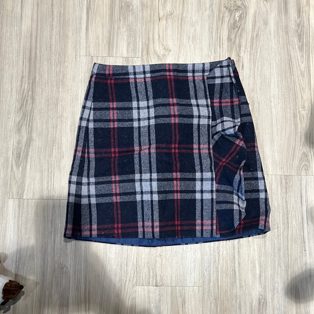 Euc j crew plaid skirt